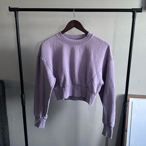 Wild Fable Cropped Purple Women’s Sweatshirt SZ S Crewneck Sweatshirt